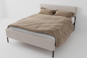 Кровать Стандарт Мини с ортопедическим основанием 800 (велюр бежевый) в Губахе - gubaha.ok-mebel.com | фото