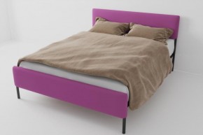 Кровать Стандарт Мини с ортопедическим основанием 800 (велюр розовый) в Губахе - gubaha.ok-mebel.com | фото 1