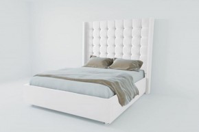 Кровать Венеция ЛЮКС без основания 800 (экокожа белая) в Губахе - gubaha.ok-mebel.com | фото