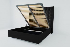 Кровать Венеция ЛЮКС с ПМ 1800 (экокожа кольт ч) в Губахе - gubaha.ok-mebel.com | фото 2
