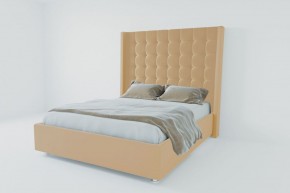 Кровать Венеция ЛЮКС с ПМ 900 (экокожа бежевая) в Губахе - gubaha.ok-mebel.com | фото 2