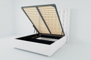 Кровать Венеция ЛЮКС с ПМ 900 (экокожа белая) в Губахе - gubaha.ok-mebel.com | фото