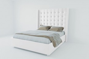 Кровать Венеция ЛЮКС с ПМ 900 (экокожа белая) в Губахе - gubaha.ok-mebel.com | фото 2