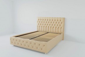 Кровать Версаль с ортопедическим основанием 800 (экокожа бежевая) в Губахе - gubaha.ok-mebel.com | фото 2