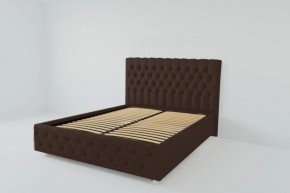 Кровать Версаль с ортопедическим основанием 800 (экокожа коричневая) в Губахе - gubaha.ok-mebel.com | фото 3