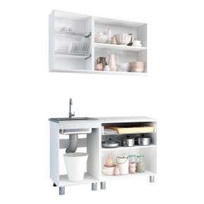 Кухня Айсбери 1.2 м (Белый/Дуб Сонома) в Губахе - gubaha.ok-mebel.com | фото 2