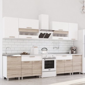 Кухня Айсбери 2.4 м (Белый/Дуб Сонома) в Губахе - gubaha.ok-mebel.com | фото