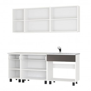 Кухня Дакота 2,0 (бетон пайн/графит) в Губахе - gubaha.ok-mebel.com | фото 2