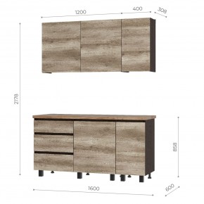 Кухня Энигма 1.6 м (венге/дуб каньон) в Губахе - gubaha.ok-mebel.com | фото 5
