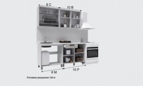 Кухня Кантри 1.6 Готовое решение столешница 38мм в Губахе - gubaha.ok-mebel.com | фото 2