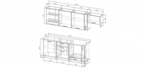 Кухонный гарнитур Белый Глянец 2550 (Стол. 26мм) в Губахе - gubaha.ok-mebel.com | фото 2
