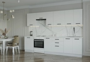 Кухонный гарнитур Белый Глянец 3000 (Стол. 26мм) в Губахе - gubaha.ok-mebel.com | фото