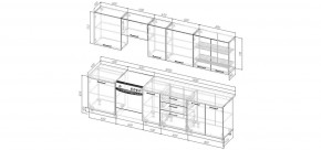 Кухонный гарнитур Белый Глянец 3000 (Стол. 26мм) в Губахе - gubaha.ok-mebel.com | фото 2