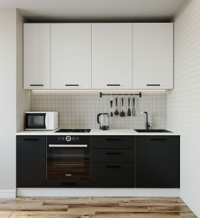 Кухонный гарнитур Графика 2200 (Стол. 26мм) в Губахе - gubaha.ok-mebel.com | фото