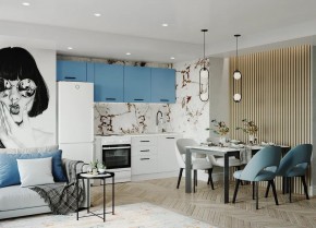 Кухонный гарнитур Капри 2550 (Стол. 38мм) в Губахе - gubaha.ok-mebel.com | фото