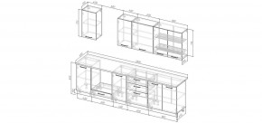 Кухонный гарнитур Санторини 2800 (Стол. 38мм) в Губахе - gubaha.ok-mebel.com | фото 2