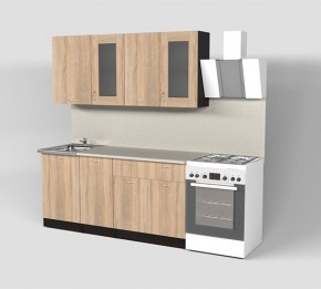 Кухня Симона Демо 1700 (Венга/Дуб Сонома) в Губахе - gubaha.ok-mebel.com | фото