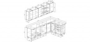 Кухонный гарнитур Старое Дерево 2600*1600 (Стол. 26мм) в Губахе - gubaha.ok-mebel.com | фото 2