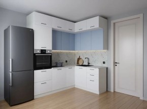 Кухонный гарнитур угловой Капри 2200*1700 (Стол. 38мм) в Губахе - gubaha.ok-mebel.com | фото