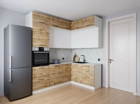 Кухонный гарнитур угловой Лада 2200*1700 (Стол. 26мм) в Губахе - gubaha.ok-mebel.com | фото