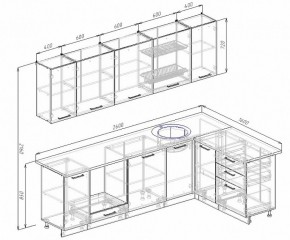 Кухонный гарнитур угловой Пайн 2600х1600 (Стол. 26мм) в Губахе - gubaha.ok-mebel.com | фото 2