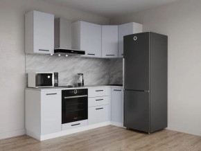 Кухонный гарнитур угловой Смоки 2200*1000 (Стол. 38 мм) в Губахе - gubaha.ok-mebel.com | фото