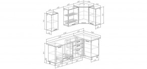 Кухонный гарнитур Умбра 2200*1000 (Стол. 26мм) в Губахе - gubaha.ok-mebel.com | фото 2