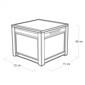 Квадратный сундук Cube Rattan 208 л в Губахе - gubaha.ok-mebel.com | фото 4