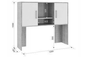 ЛАЙТ 2 Надстройка стола компьютерного (1200) в Губахе - gubaha.ok-mebel.com | фото 2