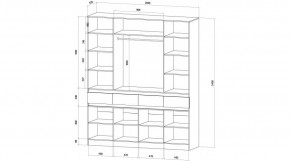 ЛЕНОРА Спальный гарнитур (модульный) графит в Губахе - gubaha.ok-mebel.com | фото 9