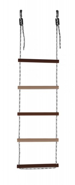 Лестница веревочная 5 перекладин цв.коричневый, бежевый D=25  в Губахе - gubaha.ok-mebel.com | фото