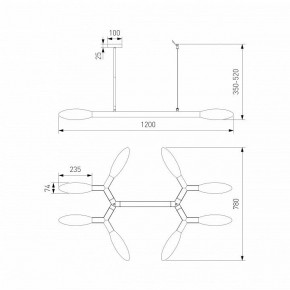Люстра на штанге Eurosvet Covalent 30180 черный в Губахе - gubaha.ok-mebel.com | фото 3