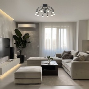 Люстра на штанге Eurosvet Ragno 90035/10 LED черный в Губахе - gubaha.ok-mebel.com | фото 5