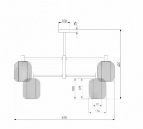 Люстра на штанге Eurosvet Voile 30192/8 золото в Губахе - gubaha.ok-mebel.com | фото 4