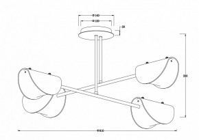 Люстра на штанге Freya Mallow FR5228PL-04C в Губахе - gubaha.ok-mebel.com | фото 2