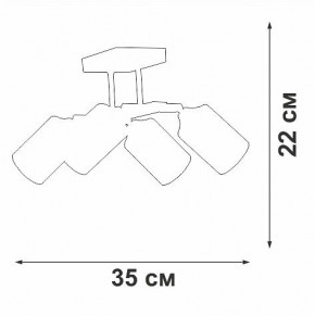 Люстра на штанге Vitaluce V2833 V2833-1/4PL в Губахе - gubaha.ok-mebel.com | фото 4