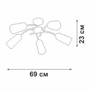 Люстра на штанге Vitaluce V2850 V2850-1/5PL в Губахе - gubaha.ok-mebel.com | фото 5