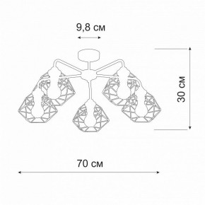 Люстра на штанге Vitaluce V4258 V4258-0/5PL в Губахе - gubaha.ok-mebel.com | фото 2