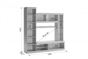 МАКСИ К1 Стенка для гостиной дуб сонома/белое дерево в Губахе - gubaha.ok-mebel.com | фото 1