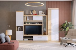 МАКСИ К1 Стенка для гостиной дуб сонома/белое дерево в Губахе - gubaha.ok-mebel.com | фото 5
