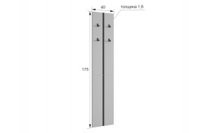 МЕРСИ Прихожая (модульная) графит в Губахе - gubaha.ok-mebel.com | фото 2