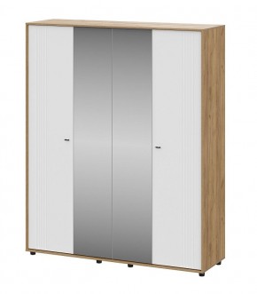 МИЛАН Шкаф четырехстворчатый (Белый Матовый) в Губахе - gubaha.ok-mebel.com | фото