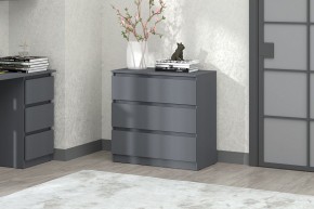 МС "Хилтон" Комод №2 800 (3 ящ.) графит в Губахе - gubaha.ok-mebel.com | фото
