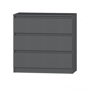 МС "Хилтон" Комод №2 800 (3 ящ.) графит в Губахе - gubaha.ok-mebel.com | фото 2