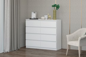 МС "Хилтон" Комод №3 1200 (8 ящ.) белый текстурный в Губахе - gubaha.ok-mebel.com | фото