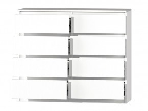МС "Хилтон" Комод №3 1200 (8 ящ.) белый текстурный в Губахе - gubaha.ok-mebel.com | фото 3