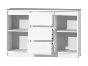 МС "Хилтон" Комод №4 1200 (белый текстурный) в Губахе - gubaha.ok-mebel.com | фото 3