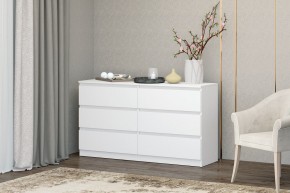 МС "Хилтон" Комод №5 1400 (6 ящ.) белый текстурный в Губахе - gubaha.ok-mebel.com | фото