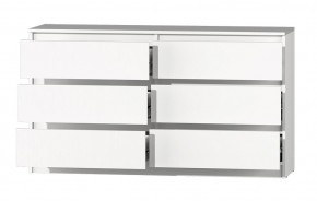 МС "Хилтон" Комод №5 1400 (6 ящ.) белый текстурный в Губахе - gubaha.ok-mebel.com | фото 3