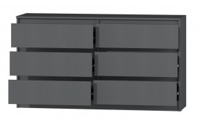 МС "Хилтон" Комод №5 1400 (6 ящ.) графит в Губахе - gubaha.ok-mebel.com | фото 3